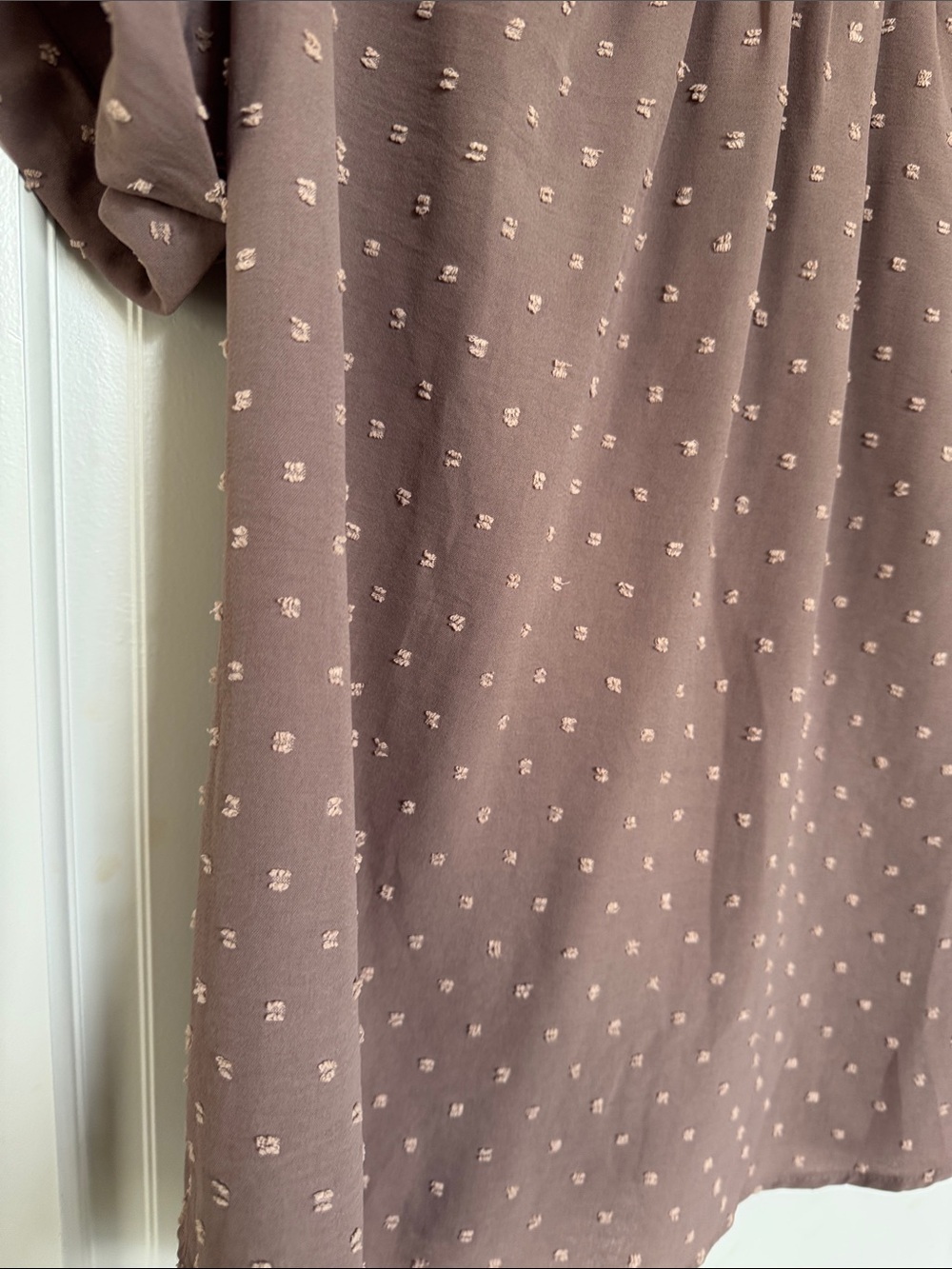 Women's Dusty Mauve Short-Sleeve Blouse - Picture 5 of 8